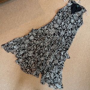 Lauren Ralph Lauren Feminine Black & White Maxi Dress Sz 10